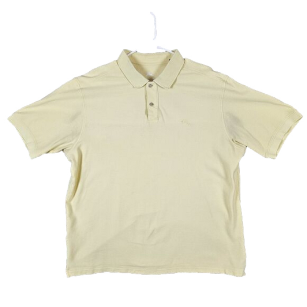 Tommy Bahama Men's Yellow Polo Shirt Size XL Embroidered Marlin‎ ONE SMALL STAIN